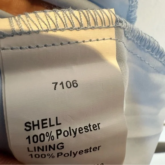 Powder Blue Midi Sundress with Puff Sleeves and Sailor Collar - Picture 9 of 10